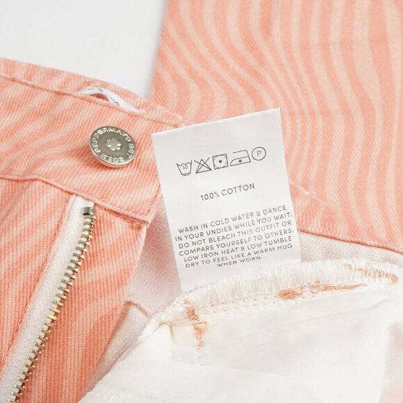 Peppermayo Pink Wave Electric Avenue Straight Leg Pants - US 2 - NWT - Picture 9 of 9